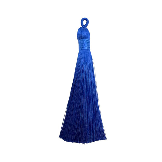 Silky Soft Tassel 8cm Royal Blue