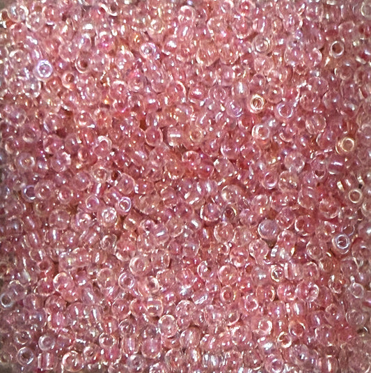 Preciosa Size 10/0 Czech Glass Seed Beads - Colourlined Pink AB