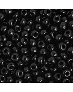 Preciosa Size 2/0 Czech Glass Seed Beads - Opaque Black