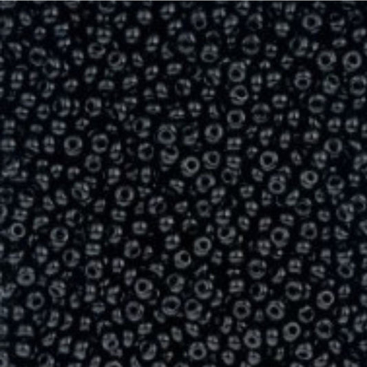 Preciosa Size 6/0 Czech Glass Seed Beads - Opaque Black