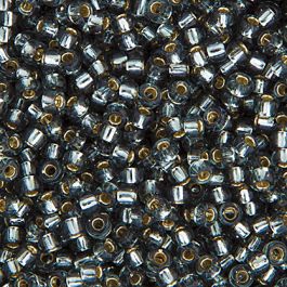 Preciosa Size 6/0 Czech Glass Seed Beads - Silverlined Grey