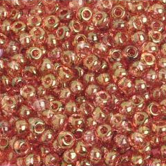 Preciosa Size 6/0 Czech Glass Seed Beads - Transparent Red Bronze Lustre