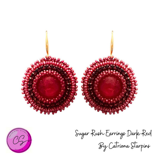 Sugar Rush Earrings Kit Dark Red