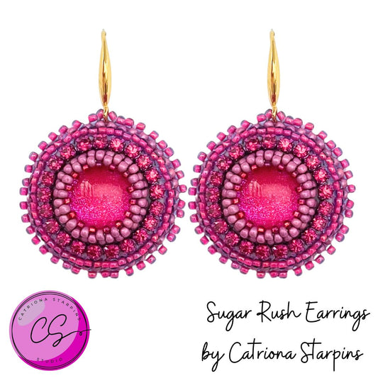 Sugar Rush Earrings Hot Pink