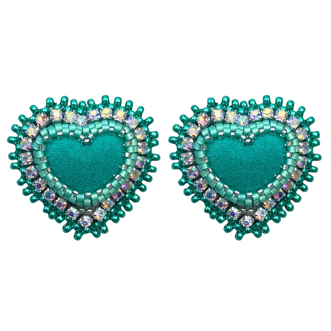 Sweetheart Earrings Kit Emerald for WORKSHOP ATTENDEES ONLY