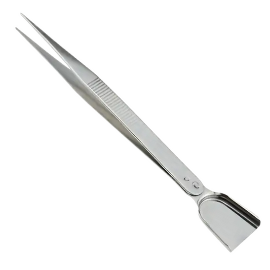 Tweezers with Metal Bead Scoop