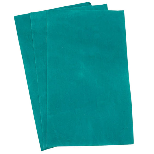 Azure Blue Coloured, Soft Faux Velvet Fabric for Bead Embroidery