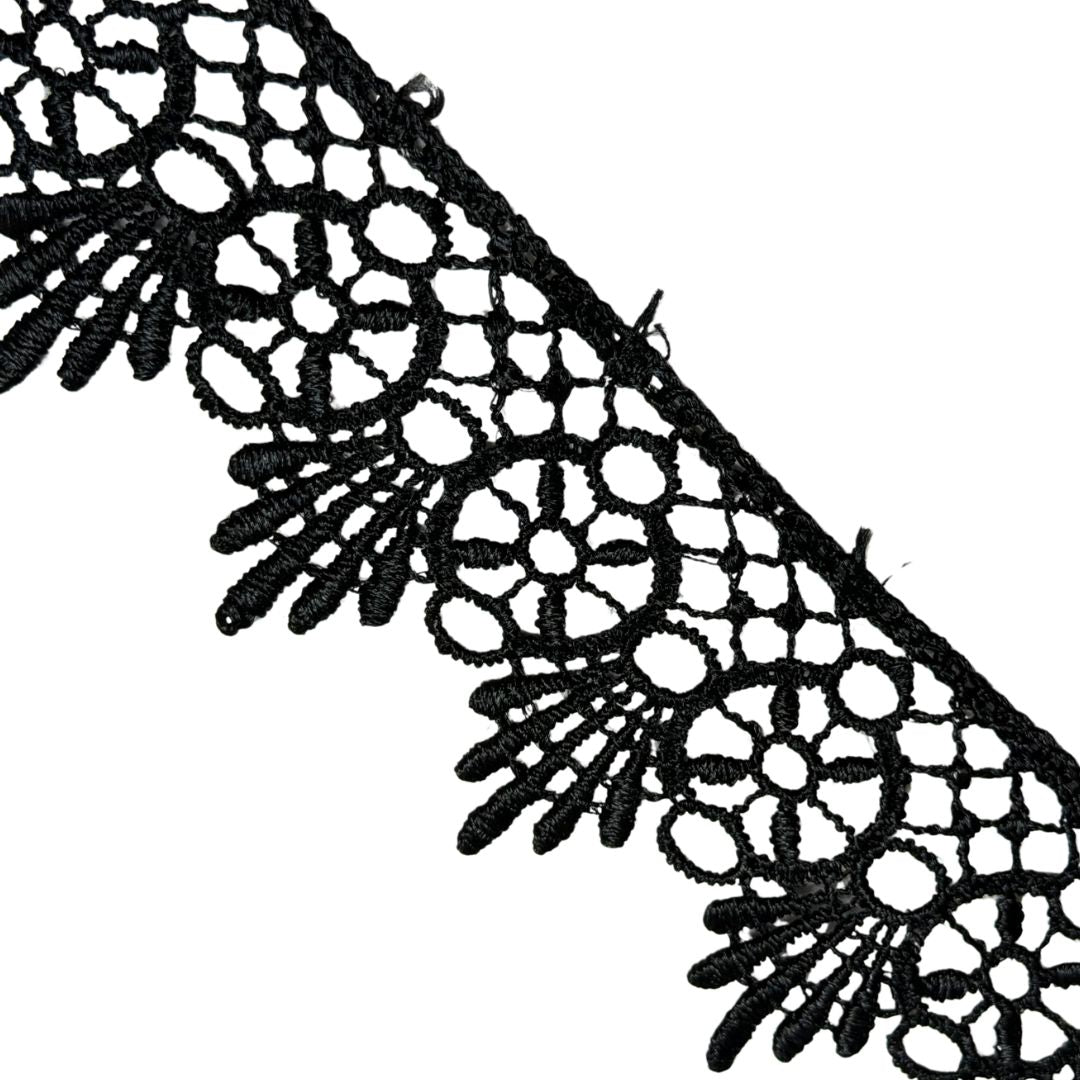 Vintage Lace Black, 4cm wide, sold per meter