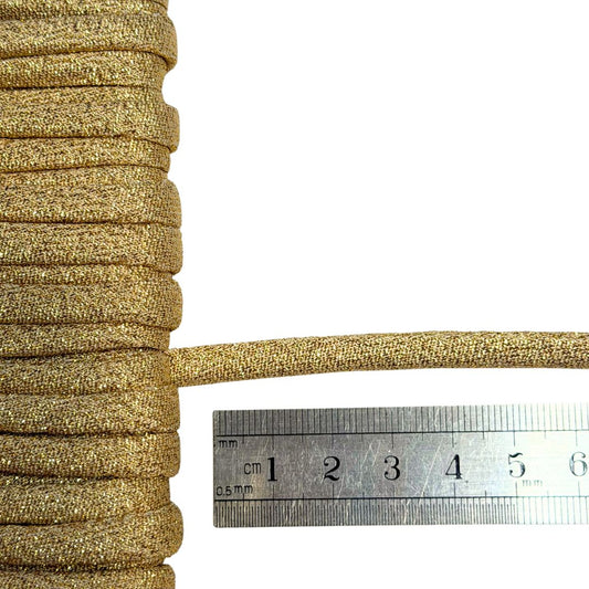 Vintage Metallic Gold Cord, 8mm wide, sold per metre