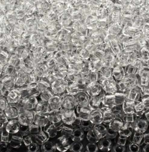 Preciosa Size 10/0 Czech Glass Seed Beads - Transparent Crystal